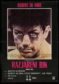 9b467 RAGING BULL Yugoslavian 19x27 '81 Martin Scorsese, Kunio Hagio art of boxer Robert De Niro!