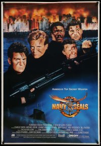 9c508 NAVY SEALS int'l 1sh '90 Charlie Sheen & Michael Biehn are America's top secret weapon!