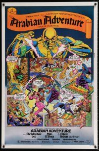 9c078 ARABIAN ADVENTURE 1sh '79 Christopher Lee, great comic book artwork by Alex Saviuk!