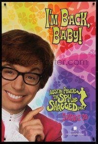 9c082 AUSTIN POWERS: THE SPY WHO SHAGGED ME teaser 1sh '97 Myers in title role as Austin Powers!