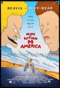 9c099 BEAVIS & BUTT-HEAD DO AMERICA int'l advance 1sh '96 Mike Judge MTV delinquent cartoon!