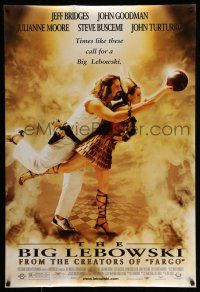 9c104 BIG LEBOWSKI DS 1sh '98 Coen Bros cult classic, Jeff Bridges bowling w/Julianne Moore!