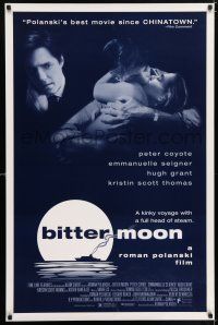 9c108 BITTER MOON 1sh '94 Roman Polanski, Peter Coyote, Hugh Grant, Emmanuelle Seigner