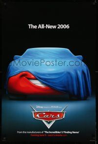 9c126 CARS advance DS 1sh '06 Walt Disney Pixar animated automobile racing, Lightning McQueen!