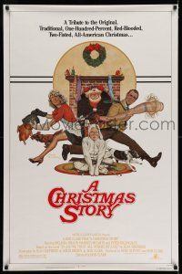 9c140 CHRISTMAS STORY 1sh '83 best classic Christmas movie, great art by Robert Tanenbaum!
