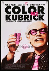 9c147 COLOR ME KUBRICK 1sh '07 John Malkovich as Kubrick impostor!
