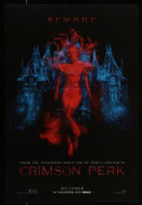 9c157 CRIMSON PEAK teaser DS 1sh '15 Guillermo del Toro horror, cool ghostly Mia Wasikowska
