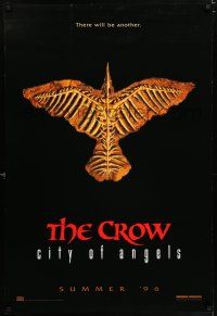 9c162 CROW: CITY OF ANGELS teaser DS 1sh '96 Tim Pope directed, cool image of the bones of a crow!