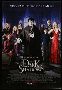 9c177 DARK SHADOWS advance DS 1sh '12 cast image of Johnny Depp, Pfeiffer, Carter, sexy Eva Green!