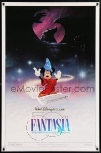 9c233 FANTASIA DS 1sh R90 Disney classic 50th anniversary, great cartoon images!