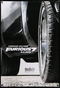 9c250 FURIOUS 7 teaser DS 1sh '15 Jason Statham, Dwayne Johnson, Vin Diesel, close up image of car!