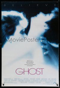 9c259 GHOST DS 1sh '90 classic romantic close up of dead Patrick Swayze & sexy Demi Moore!