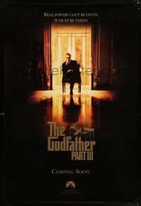 9c266 GODFATHER PART III teaser 1sh '90 best image of Al Pacino, directed by Francis Ford Coppola!