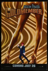 9c279 GOLDMEMBER teaser DS 1sh '02 Mike Myers as Austin Powers between sexy legs!
