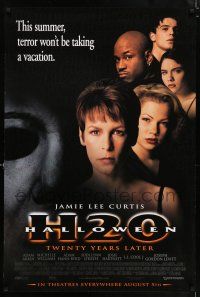 9c299 HALLOWEEN H20 advance 1sh '98 Jamie Lee Curtis sequel, terror won't be taking a vacation!