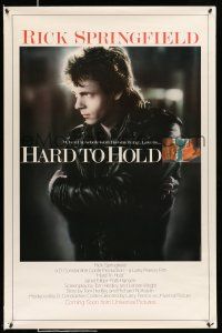 9c307 HARD TO HOLD advance 1sh '84 close-up of Rick Springfield, rock & roll concert!