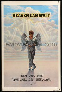 9c313 HEAVEN CAN WAIT artist's proof 1sh '78 Birney Lettick art of angel Warren Beatty!