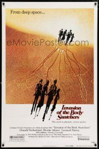 9c364 INVASION OF THE BODY SNATCHERS advance 1sh '78 Kaufman classic remake of space invaders!
