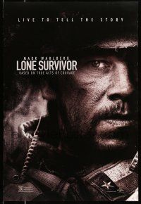 9c426 LONE SURVIVOR teaser DS 1sh '13 Mark Wahlberg, based on true acts of courage!