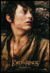 9c431 LORD OF THE RINGS: THE RETURN OF THE KING teaser DS 1sh '03 Elijah Wood as tortured Frodo!