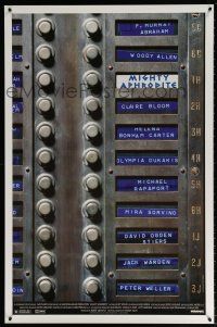 9c470 MIGHTY APHRODITE DS 1sh '95 Mira Sorvino, Woody Allen directed, cool call box design!