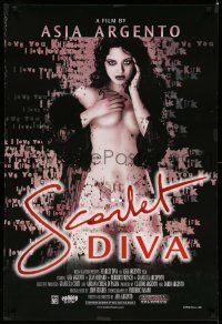 9c617 SCARLET DIVA 1sh '02 super sexy Asia Argento writes, directs & stars, Italian horror!