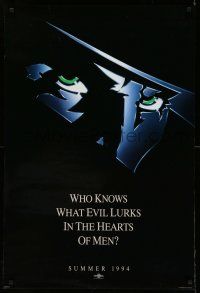 9c629 SHADOW teaser DS 1sh '94 Alec Baldwin knows what evil lurks in the hearts of men!