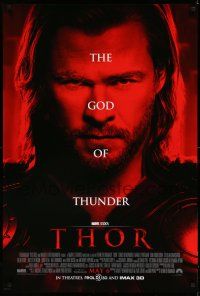 9c751 THOR advance DS 1sh '11 cool image of Chris Hemsworth in the title role!