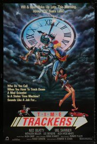 9c754 TIME TRACKERS 1sh '89 Roger Corman, Wil & Ned woke up late, about 837 years late!