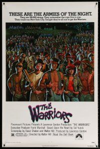 9c811 WARRIORS 1sh '79 Walter Hill, Jarvis artwork of the armies of the night!