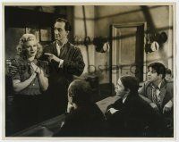 9d176 HEARTBEAT deluxe 11.25x14 still '46 seated men watch pretty Ginger Rogers & Basil Rathbone!