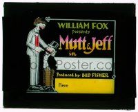 9d097 MUTT & JEFF glass slide '10s great cartoon art of the famous duo created by Bud Fisher!