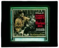 9d104 OVERLAND RED glass slide '20 tramp prospector Harry Carey becomes head of a mining company!