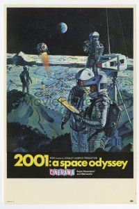 9d266 2001: A SPACE ODYSSEY Cinerama herald '68 Stanley Kubrick, art of astronauts by Bob McCall!