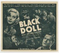 9d292 BLACK DOLL herald '37 Nan Grey, Donald Woods, a Crime Club production, cool montage!