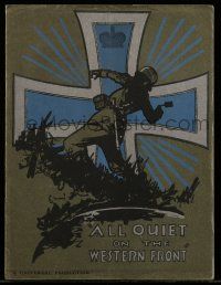 9d672 ALL QUIET ON THE WESTERN FRONT English souvenir program book '30 different E.M. cover art!