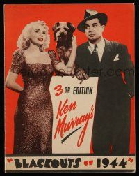 9d694 BLACKOUTS OF 1944 stage play souvenir program book '44 Ken Murray, Marie Wilson & Daisy!