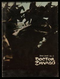 9d739 DOCTOR ZHIVAGO souvenir program book '65 Omar Sharif, Julie Christie, David Lean epic!