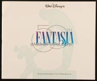 9d753 FANTASIA souvenir program book R90 Disney classic 50th anniversary, great cartoon images!