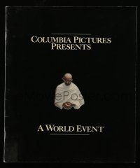 9d767 GANDHI world premiere souvenir program book '82 Ben Kingsley as The Mahatma, die-cut cover!