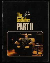 9d771 GODFATHER PART II souvenir program book '74 Al Pacino, Francis Ford Coppola classic sequel!