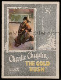 9d774 GOLD RUSH souvenir program book '25 Charlie Chaplin, Grauman's Egyptian Theatre premiere!