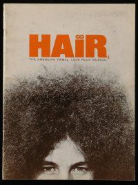 9d794 HAIR stage play souvenir program book '68 shows cast including Jennifer Warnes!