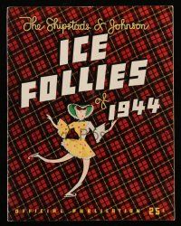 9d817 ICE FOLLIES OF 1944 souvenir program book '44 cool ice skating variety show!