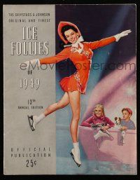 9d820 ICE FOLLIES OF 1949 souvenir program book '49 cool ice skating variety show 13th edition!