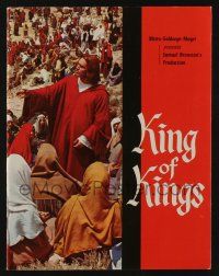 9d844 KING OF KINGS souvenir program book '61 Nicholas Ray epic, Jeffrey Hunter as Jesus!