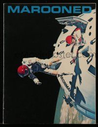9d864 MAROONED souvenir program book '69 astronauts Gregory Peck & Gene Hackman, John Sturges!