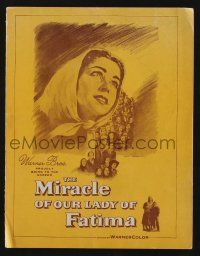 9d868 MIRACLE OF OUR LADY OF FATIMA souvenir program book '52 a story that reaches deep inside you!