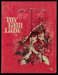 9d874 MY FAIR LADY hardcover souvenir program book '64 Audrey Hepburn & Rex Harrison, Bob Peak art!