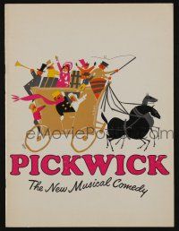 9d892 PICKWICK stage play souvenir program book '65 Broadway, from Charles Dickens story, Nappi art!